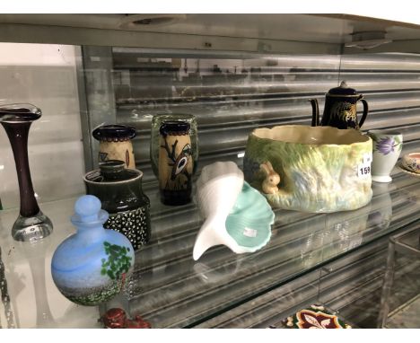 A COLLECTION OF POOLE, SYLVAC, AMPHORA AND RELATED CERAMICS AND GLASS