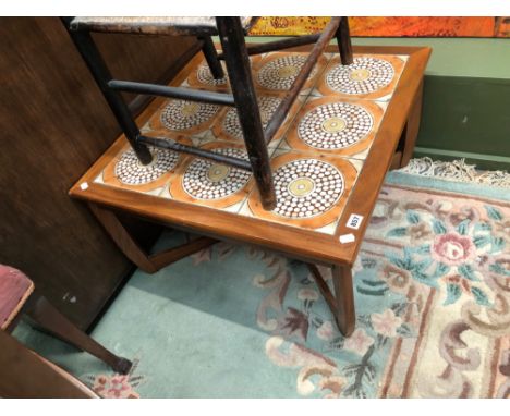 A RETRO TILE TOP TABLE 