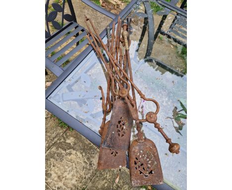 VARIOUS IRON FIRE TOOLS