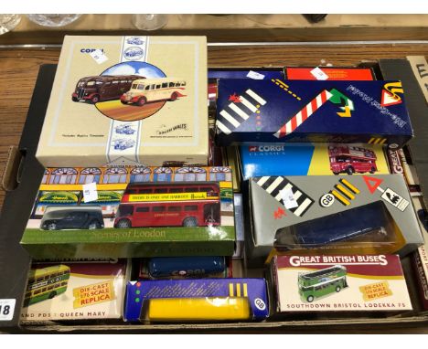 A COLLECTION OF BOXED CORGI AND OTHER DIE CAST TOYS TOGETHER WITH A STAMP VENDING MACHINE AND RAILWAY MEMORABILIA  