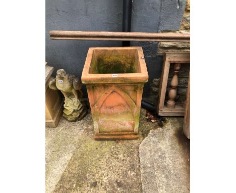 A TERRACOTTA LARGE PLANTER.&nbsp;W 42 D 40.5 H 71 cm
