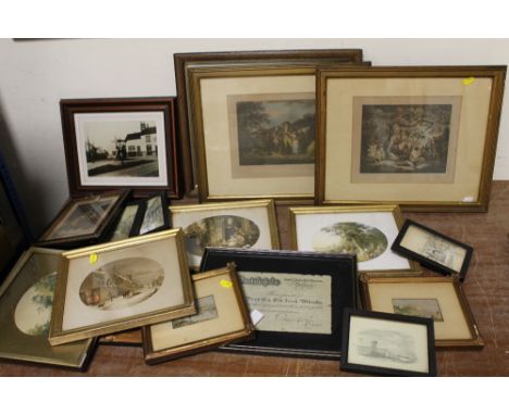 A COLLECTION OF FRAMED AND GLAZED PICTURES, PRINTS AND ENGRAVINGS