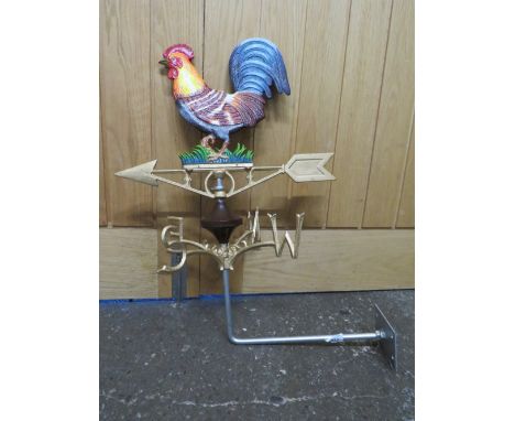 ***A WALL MOUNTED COCKEREL WEATHER VANE**