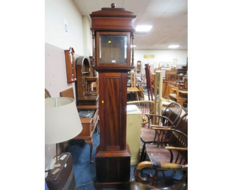 A 20TH CENTURY MAHOGANY LONGCASE CLOCK - NO DIAL / MOVEMENT H-223 CM