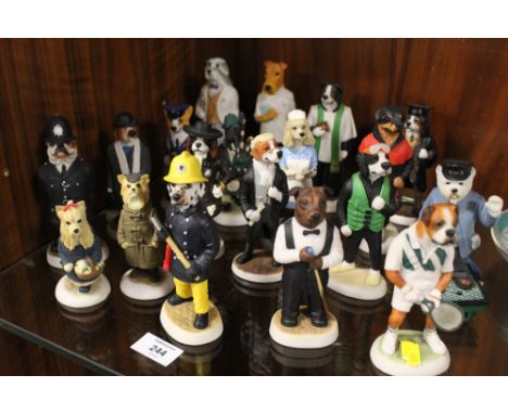 TWENTY ROBERT HARROP FIGURES DOG COUNTRY COMPANIONS FIGURES (ONE SNAPPED)