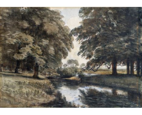 DR WILLIAM CROTCH (1775-1847)  'The Playing Field Eton August 2 1832', inscribed to mount with title and also '1/2 past 1pm C