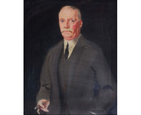BERNARD ADAMS (1884-1965) Portrait of Colonel Walter Dolly, signed and dated '26, oil on canvas, 34.5 x 27cm.