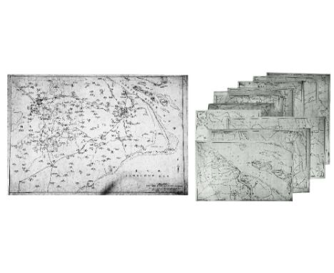 S.E. FABER 'Shanghai', 'Tienshanhu' and 'Sungkiang', three pen, ink and wash maps, c.1930's, 81cm x 50cm; together with traci