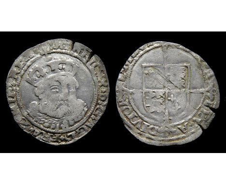 Henry VIII Posthumous groat struck under Edward VI. Tower mint, bust 5, mm&nbsp;arrow (1547-50)&nbsp;Obverse:&nbsp;Crowned bu