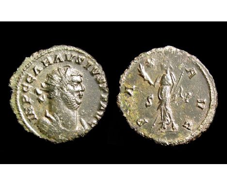 Carausius Antoninianus. Colchester, AD 291-2. Billon, 4.44g. 23.97 mm. Radiate bust right, IMP C CARAVSIVS P F AVG. R. PAX AV