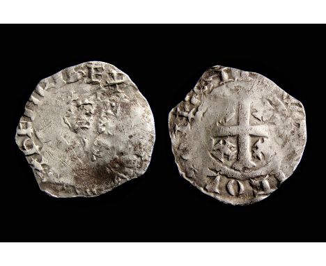 Henry II Tealby Penny. Circa, 1158-80. Silver, 1.34g. 20.61 mm. Crowned facing bust with sceptre, +HENRIC REX [. ]. R. Cross 