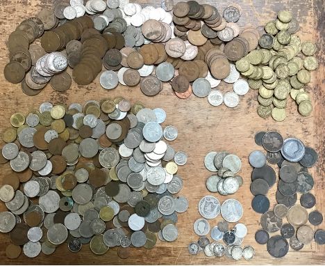 Collection of UK and World Coins, includes Halfcrown’s 1836, 1887 with other pre 20 & pre 47 silver coins, with other British