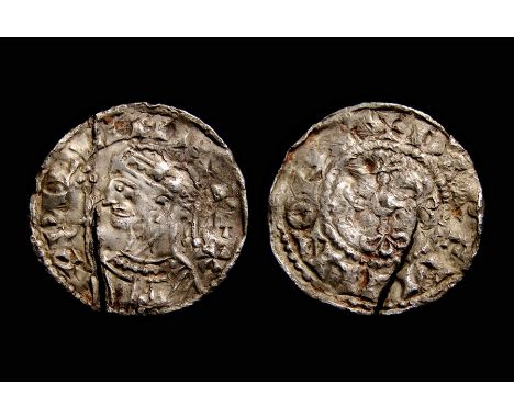William I Penny. Circa, 1066-1068? AD. Silver, 1.23g. 19.07 mm. Crowned and diademed bust left with sceptre, +PILEMVS REX. R.