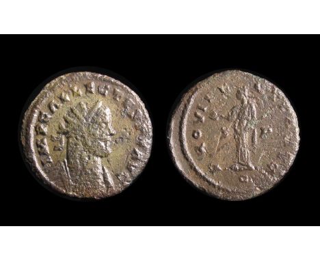 Allectus Antoninianus. Colchester, AD 293-5. Billon, 3.18g. 22.48 mm. Radiate bust right, IMP C ALLECTVS PF AVG. R. PROVIDENT