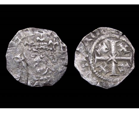 Henry II Tealby Penny. Circa, 1158-1180. Silver, 0.94g. 18.57 mm. Crowned facing bust with sceptre, +[ ]ENRIC RE [. ]. R. Cro