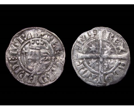 Alexander III Penny. Second coinage, 1280-86. Silver, 1.27g. 19.82 mm. Crowned bust left with sceptre, +ALEXANDERDEI GRA. R. 