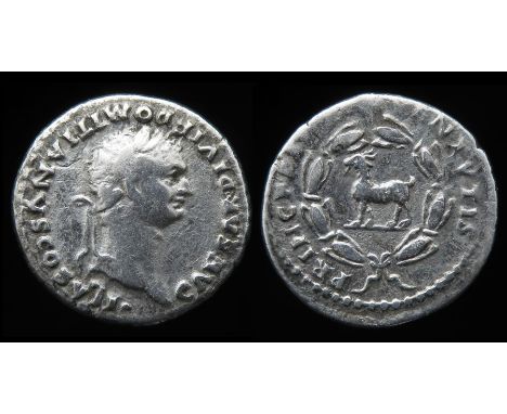 Domitian Denarius  Rome, AD 80. Silver, 18mm, 3.04g. Laureate bust right, IMP CAESAR DIVI F DOMITIANVS COS VII. R. PRINCEPS I