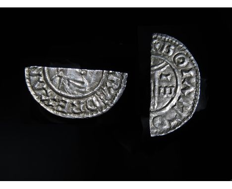 Aethelred II Cut Halfpenny. Circa, 978-1016. Silver, 0.69g. 20.62 mm. Diademed bust right with sceptre, +[EDEL] RED REX AN[GL