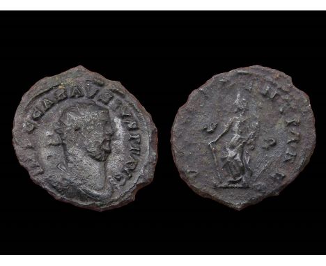 Carausius Antoninianus.  Colchester, AD 292-3. Billon, 2.99g. 25.20 mm. Radiate bust right, IMP C CARAVSIVS P F AVG. R. PROVI