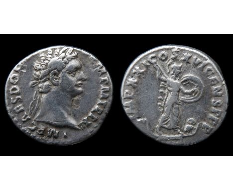 Domitian Denarius  Rome, AD 90-1. Silver, 19mm, 3.21g. Laureate bust right, IMP CAES DOMIT AVG GERM P M TR P X. R. IMP XXI CO