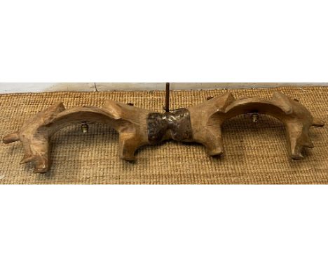 A wooden Yoke converted into a light W130cm