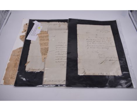 NAVAL ORDERS:&nbsp;collection of 3 late 18th century manuscript naval orders, variable condition, together with a damaged pri