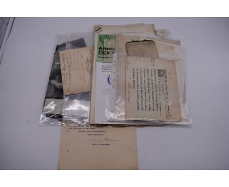 PRINTED AND MANUSCRIPT EPHEMERA:&nbsp;a bundle, to include typescript valuations of pictures in the Macclesfield Museum, 1915