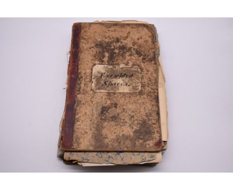 SHIPS TONNAGE, MANUSCRIPT LOG:&nbsp;manuscript log of tonnage notes, approx 300pp, detailed entries and diagrams for numerous