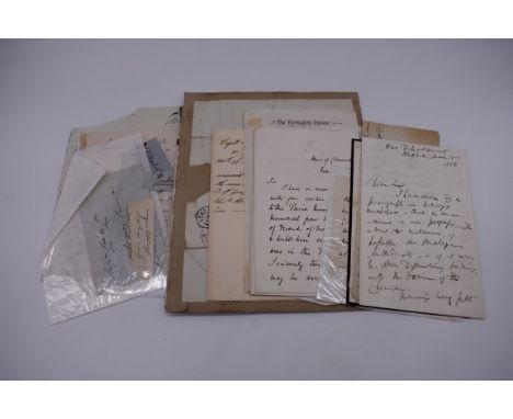 MANUSCRIPT MISCELLANY: a quantity of ALS and cut signatures, largely 19thc politicians, nobility and churchmen, to include Si