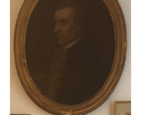 A classical portrait of a Gentleman in gilt frame in the C17th manner