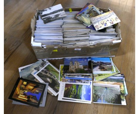 Box of vintage postcards