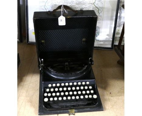 Antique cased typewriter