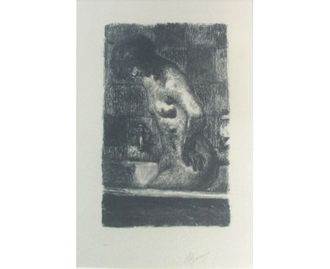 PIERRE BONNARD, 'Femme debout et sa baignoire', 1925, original lithograph on wove paper, with Galerie des Peintres-Graveurs P