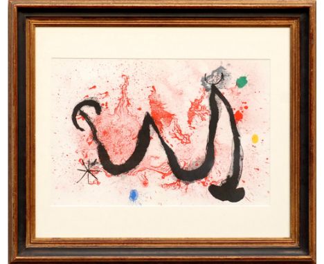 JOAN MIRO, 'La Danse du Feu', original colour lithograph, 1963, Mourlot ref: M.341, printed by Mourlot, 38cm x 55cm, framed a