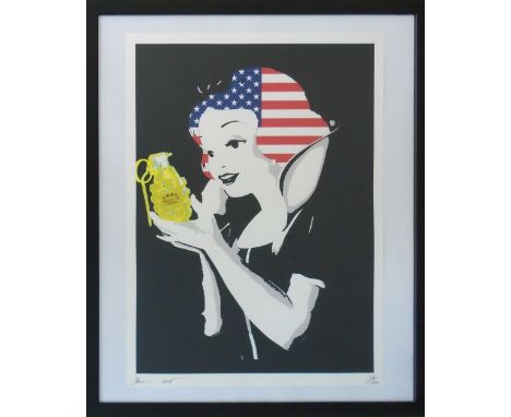 DEATH NYC, 'Snow white bomb', limited edition print of 100, with certificate of authenticity and gold sticker, signed, dated 