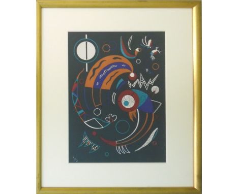 VASSILY KADINSKY, 'Composition', lithograph, 35cm x 26cm, framed and glazed.