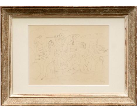 PABLO PICASSO, 'Batheus', lithograph and pochoir, 1946, limited edition: 500, 23cm x 31cm, framed and glazed.(Subject to ARR 