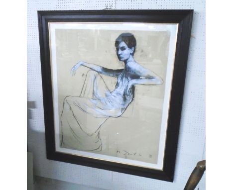 MARK DEMSTEADER, 'Seated study - Erin', giclee print, 143cm x 126cm, numbered 34/50, framed.(Subject to ARR - Please see Buye