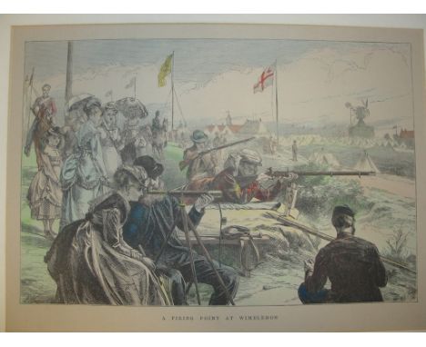 A quantity of hand coloured engraved illustrations after John Leech to include two hand coloured engravings by Frank Dadd, 'm