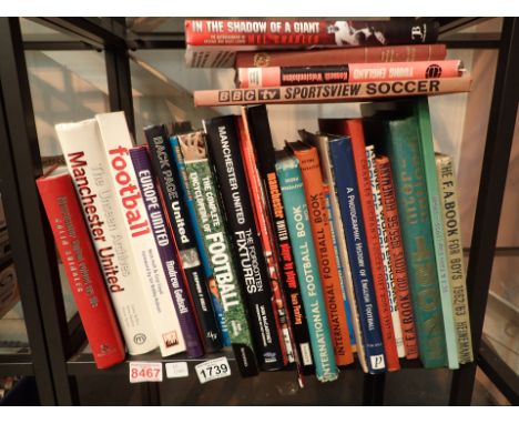 Shelf of football related books