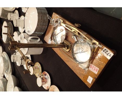 Set of brass apothecary scales