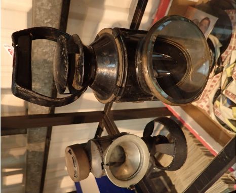 Railway signal lamp and vintage cycle lamp