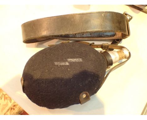 Hitler Youth water flask with belt