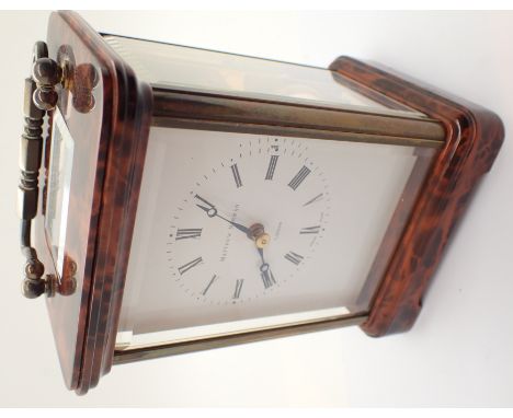 Marble and brass carriage clock Matthew Norman London 