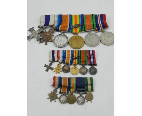A WWI/ WWII Military Cross medal group including 1914/15 star, Defence and Service medals together with their corresponding m