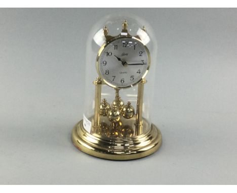SCHATZ QUARTZ ANNIVERSARY CLOCK, 23cm high