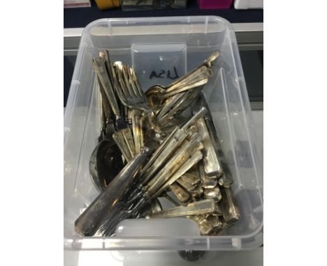 LOT OF SILVER PLATED FLATWARE