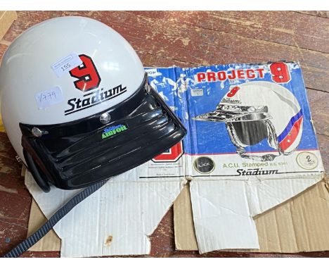 A vintage Stadium crash helmet size 2