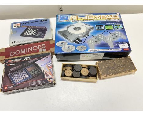 A selection of vintage travelling games and other