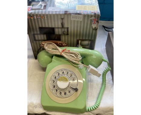 A boxed as new vintage style rotary telephone